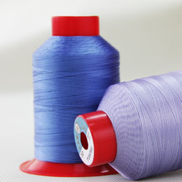 Recycled polyester sewing thread